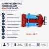 MASROKİT U2L-7718 Ultrasonik Sensörlü Engelden Kaçan Robot Eğitim Kiti (Metal Dişli  Mavi Motorlu)